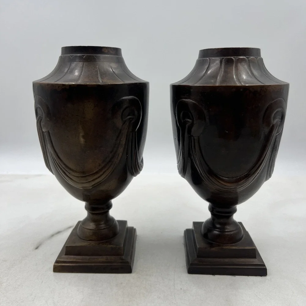 Vintage Bronze Urn Ancient Bronze Amphora Made In India 8